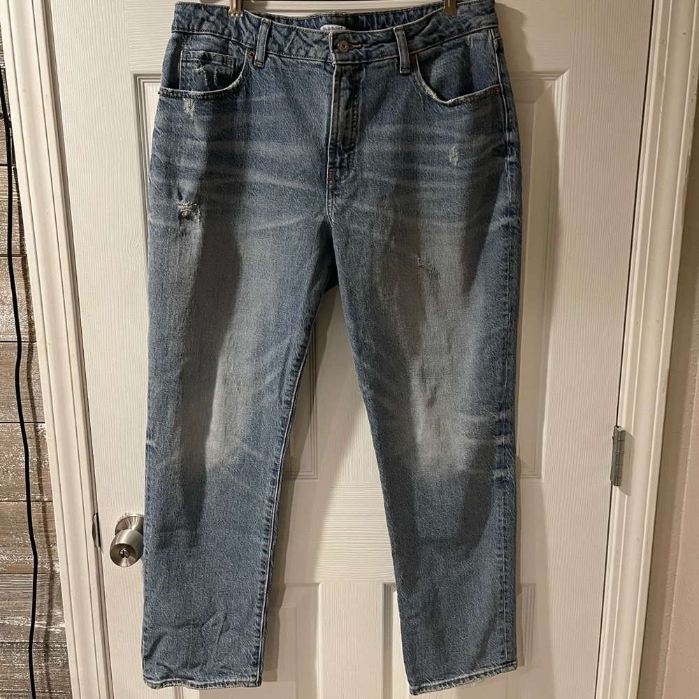 Old Navy - Slouchy Straight Jeans, Light/Medium Wash